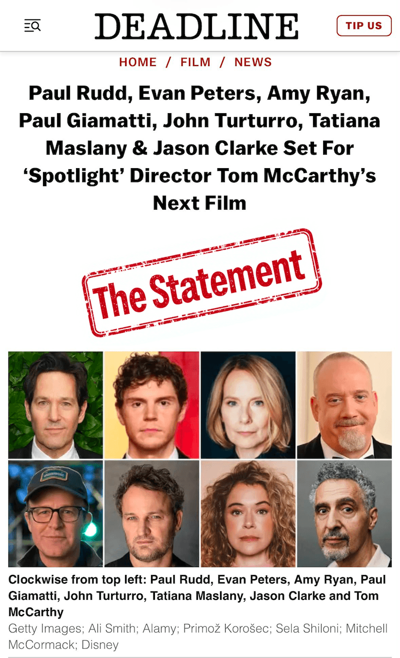 The Statement poster